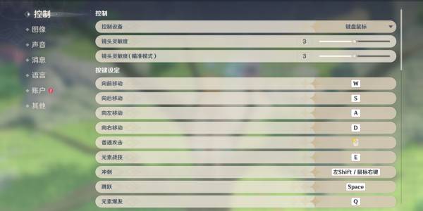 原神电脑操作按键是什么