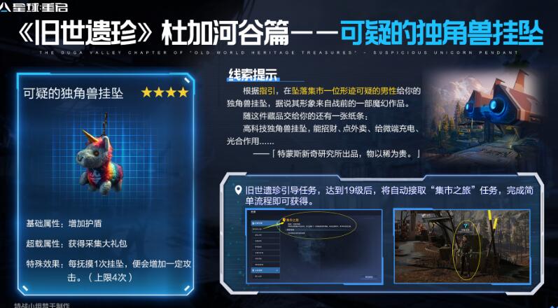 星球重启可疑的独角兽挂坠怎么获得