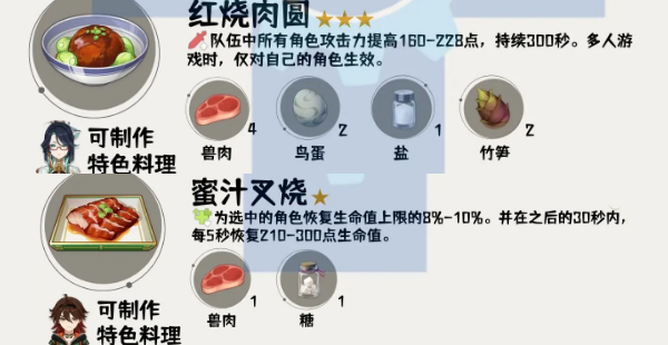 原神4.4食谱获取方式