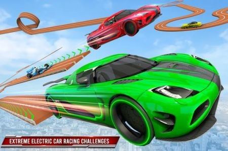 Electric Car Ramp Stunt 2021